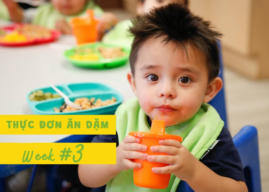 Nhập môn ăn dặm: Gợi ý thực đơn tuần #3