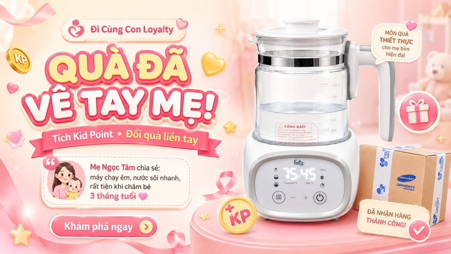 Từ Kid Point đến niềm vui thật: Những phần quà đầu tiên đã về với ba mẹ Đi Cùng Con.