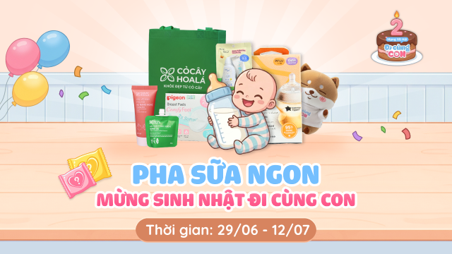 Cách nhận quà sinh nhật Đi Cùng Con 2 tuổi từ game 'Pha Sữa Ngon'